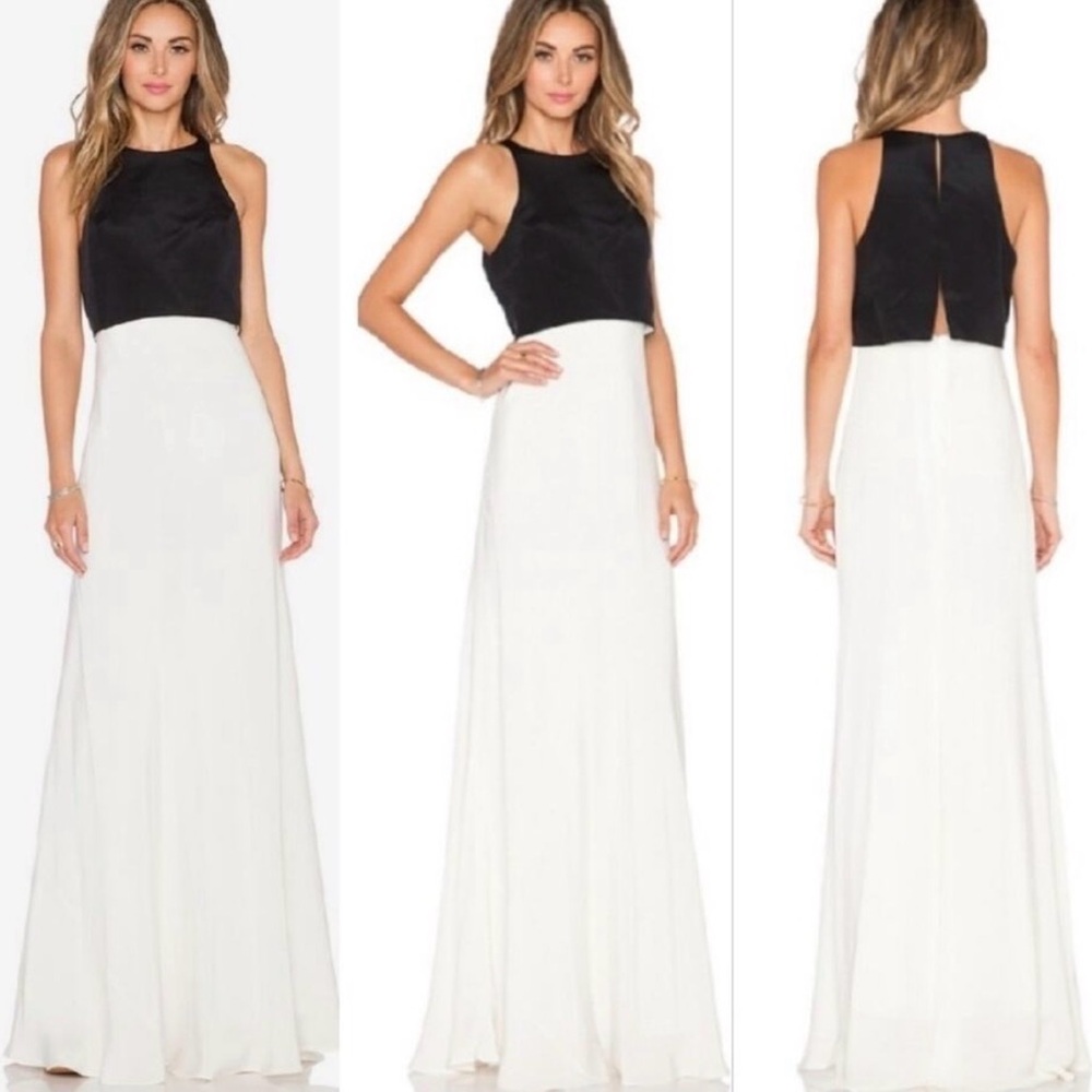 Jill Stuart Black and White Two-Tone Dress